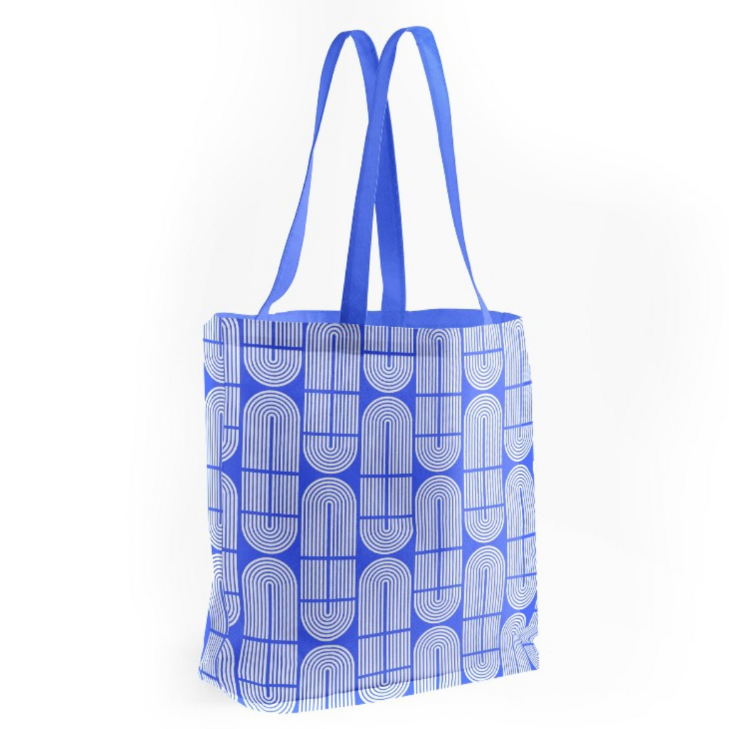 Blue arches shopper bag