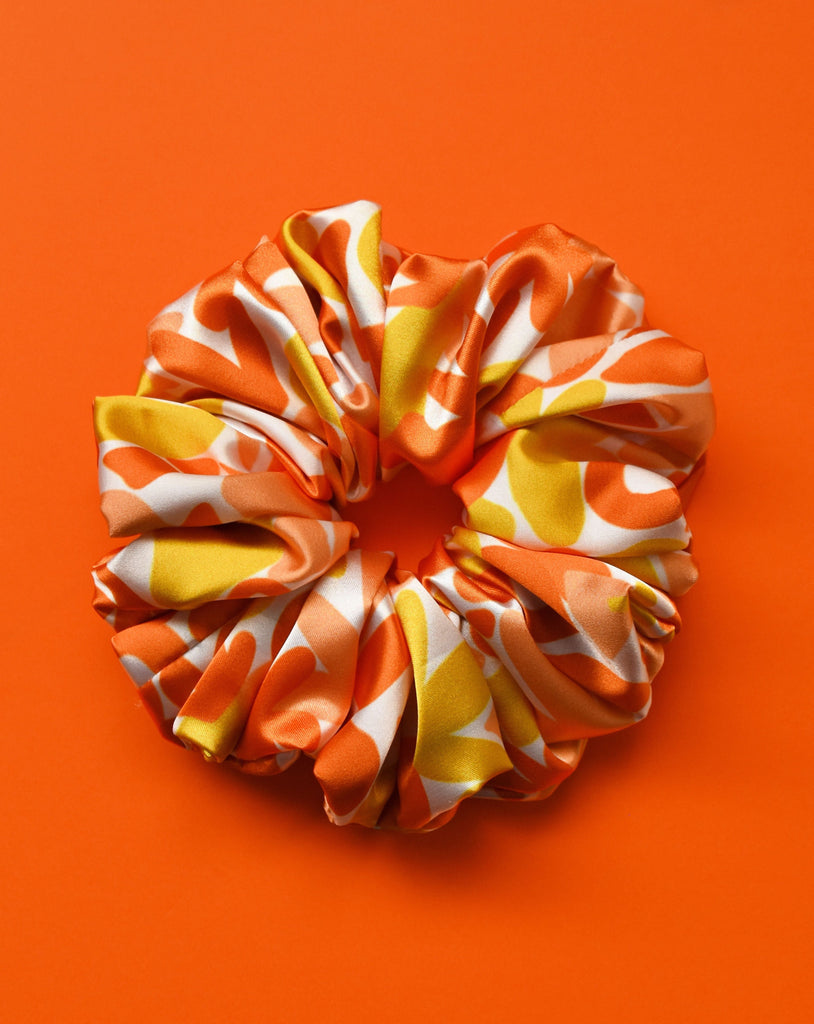 Orange Abstract Scrunchie