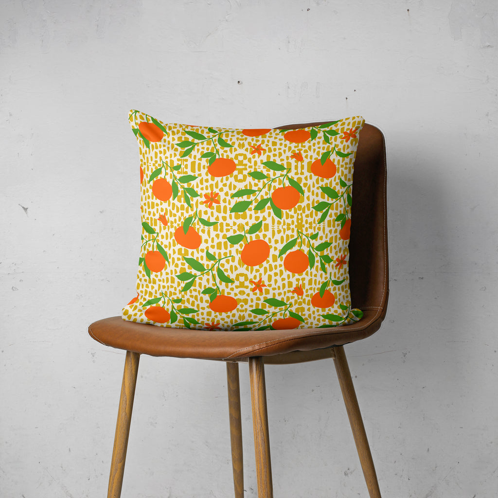 Orange tangerines cushion cover